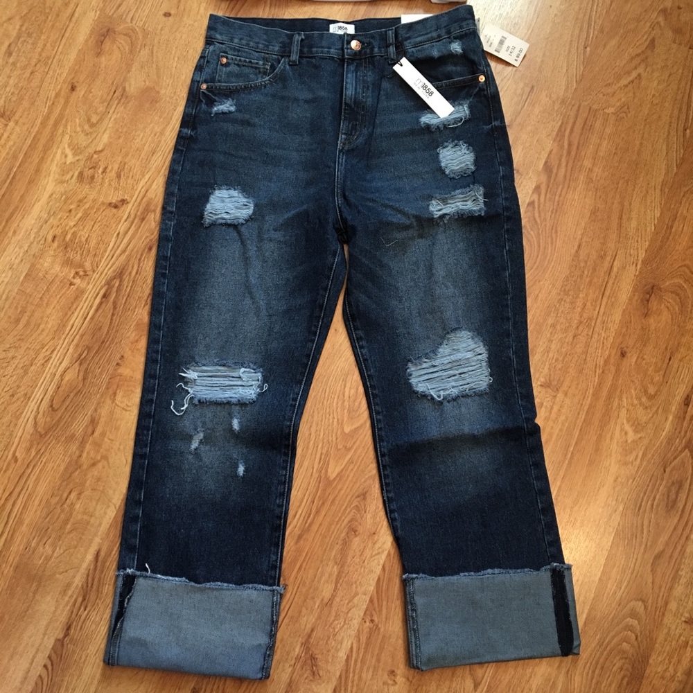 Distress Jeans 1858 New York high-rise crop/cuff